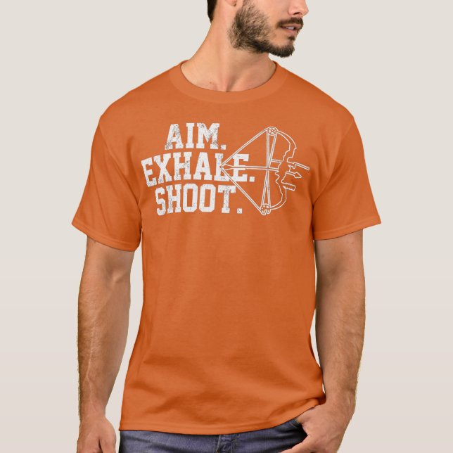 Archery Aim Ehale Shoot Bow Hunting Archer T Shirt (Framsida)