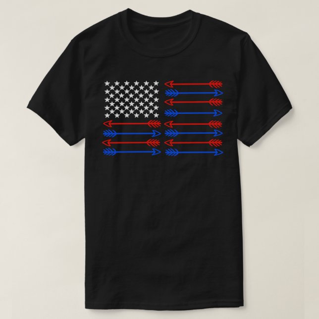 Archery Archer USA flagga T Shirt (Design framsida)