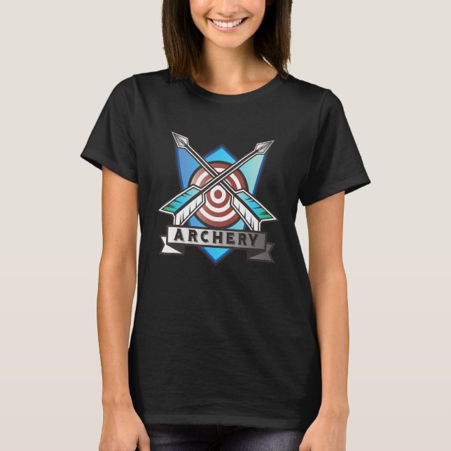Archery Archery Target and Arrows T Shirt (Framsida)