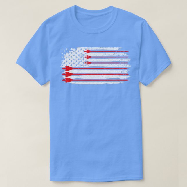 Archery Arrow American Flagga T Shirt (Design framsida)