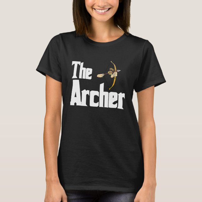 Archery  Arrow Men Shooting Club Bow T Shirt (Framsida)