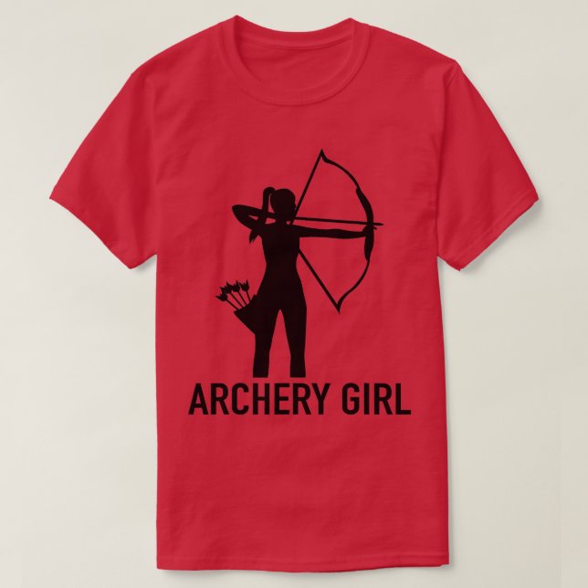 Archery Bow Arrow Archer GirlArchery Girl  T Shirt (Design framsida)