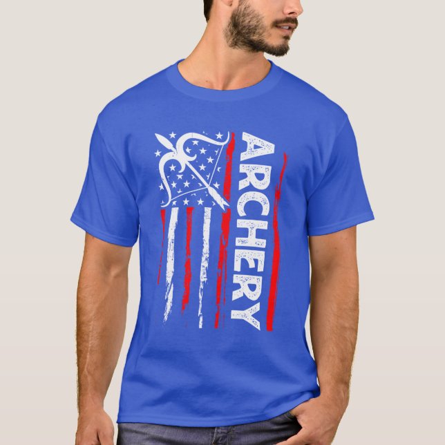 Archery Bow Flagga T Shirt (Framsida)