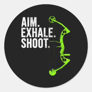 Archery Bow Hunting Aim Exhale Shoot Runt Klistermärke