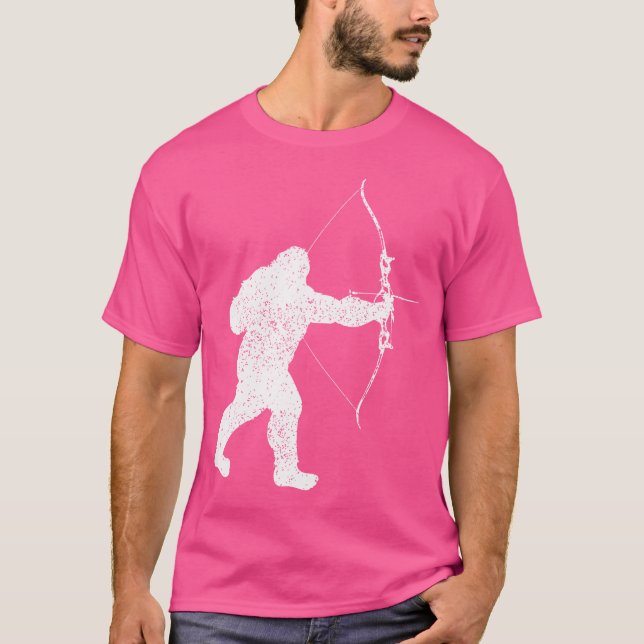 Archery Bowman Archer Bowhunter Arrow Bow Bigfoot T Shirt (Framsida)