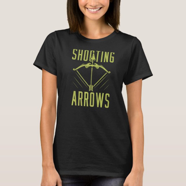 Archery Bowman Bow Archer Bow Arrow Target Shooti T Shirt (Framsida)