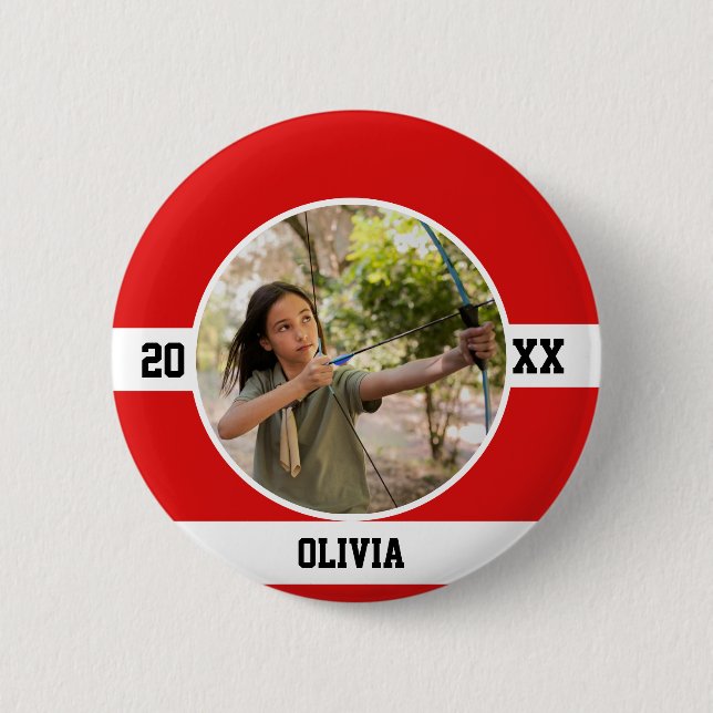 Archery Button Bow Sport Arrow Hunter Archer Knapp (Framsida)