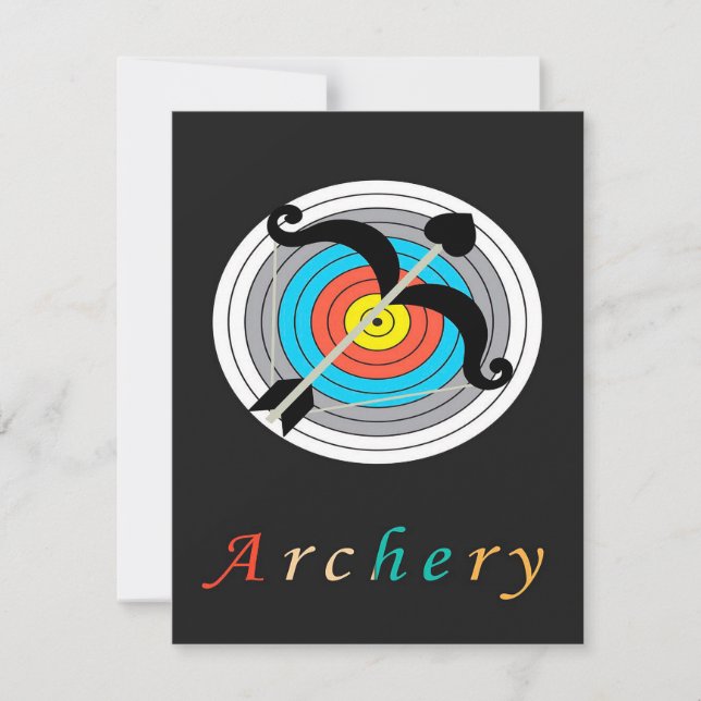 Archery Canvas | Décor Room | Gift Birthday Inbjudningar (Framsida)