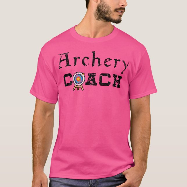 Archery Coach Archers Bowman T Shirt (Framsida)