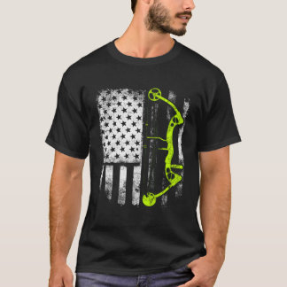 Archery Compound Bow USA flagga T Shirt
