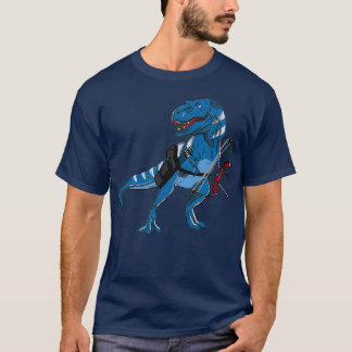 Archery Dinosaur Tee Shirt Gifts Funny Trex med