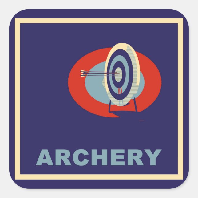 ARCHERY FYRKANTIGT KLISTERMÄRKE (Framsida)
