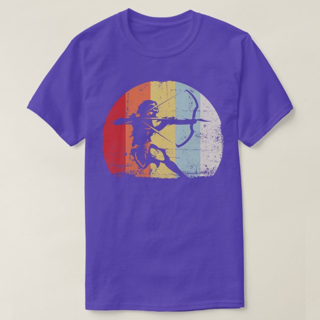 Archery Gift Archer Retro Sol Bow Hunting T Shirt (Design framsida)