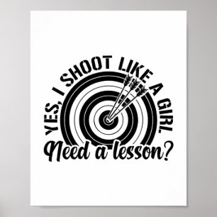 Archery Girl   Archers Sport Gift Idea Poster
