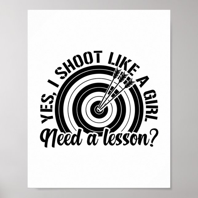 Archery Girl | Archers Sport Gift Idea Poster (Framsidan)