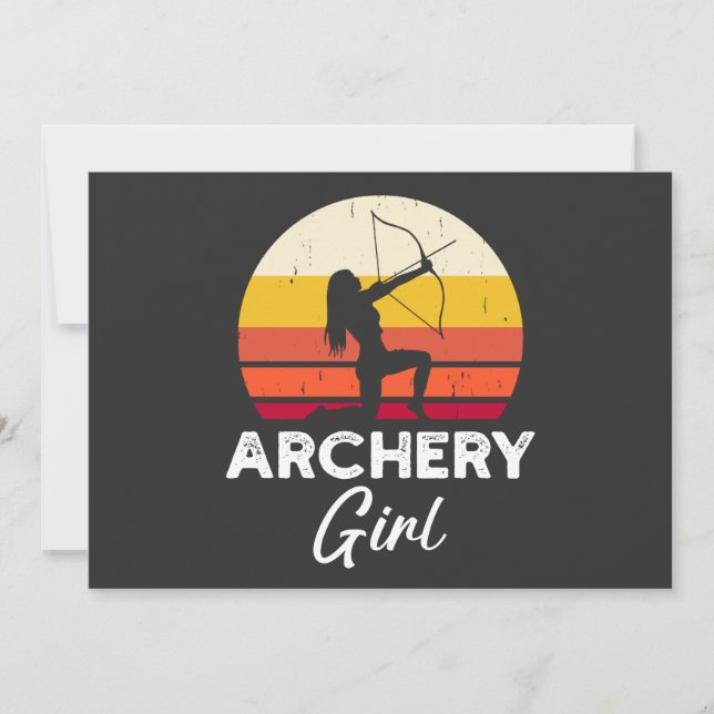 Archery Girl Bow and Arrow Inbjudningar (Framsida)