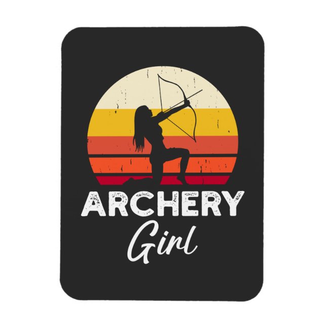 Archery Girl Bow and Arrow Magnet (Vertikal)