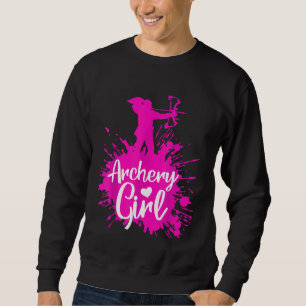 Archery Girl Womens Kärlek Bow Hunting Cute Archer Lång Ärmad Tröja