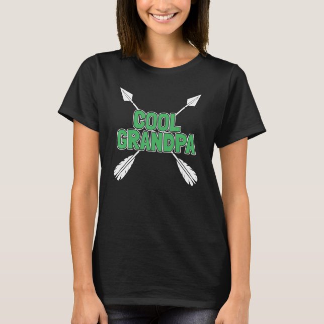Archery Granddad Bowman Bow Arrow Coola Gr T Shirt (Framsida)