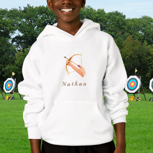 Archery Händer Bow & Arrow Kids Namn Pastel Cream T Shirt
