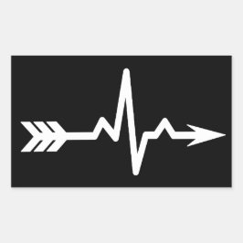 Archery Heartbeat Sports Rektangulärt Klistermärke