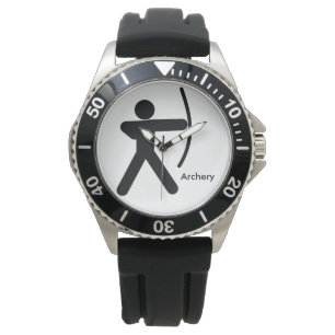 ARCHERY Ikon för figur och man Armbandsur