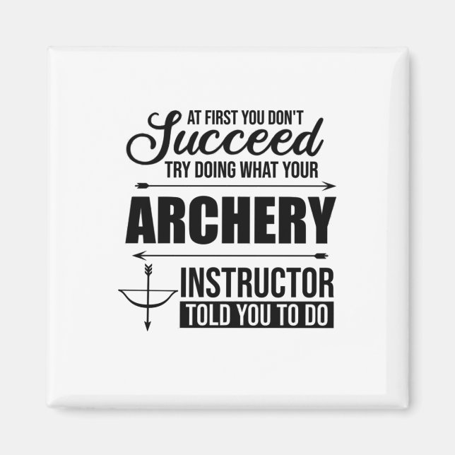 Archery Instructor Coach Magnet (Framsidan)