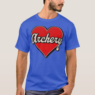 Archery mamma Archery retro-hjärta T Shirt