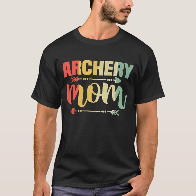 Archery Mamma Hunting Archer Bow Hunter Arrow Tee (Framsida)