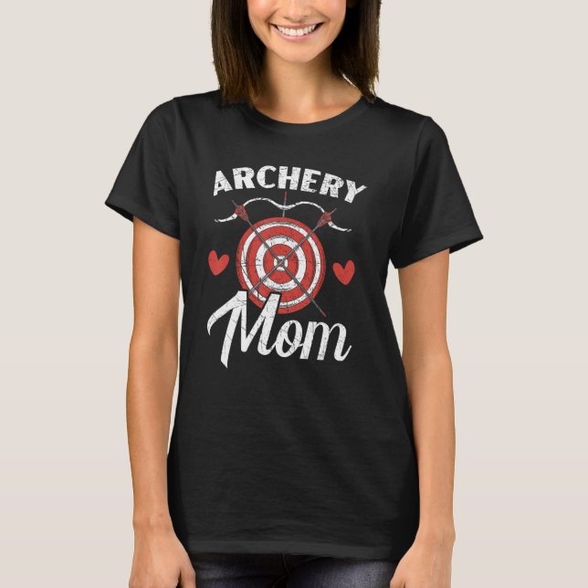Archery Mamma Shoot Bow Arrow Bowman Mor Mål A T Shirt (Framsida)