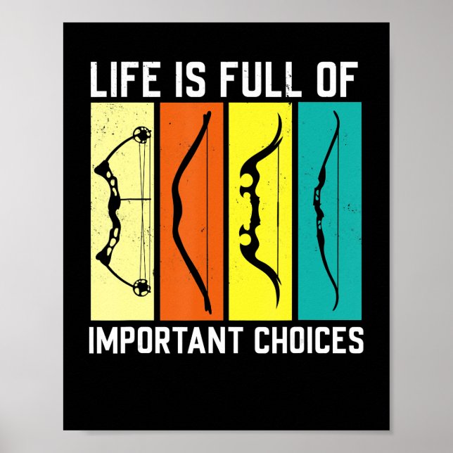 Archery Manar Bow Hunter Gift Archers Costume Gift Poster (Framsidan)