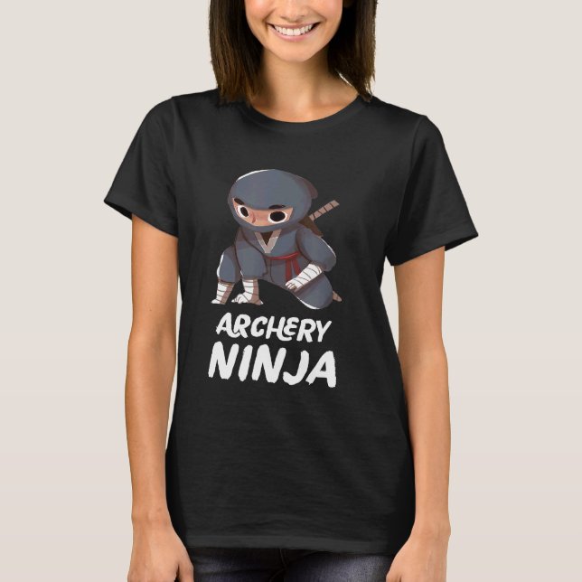 Archery Ninja Boy Funny Sports T Shirt (Framsida)