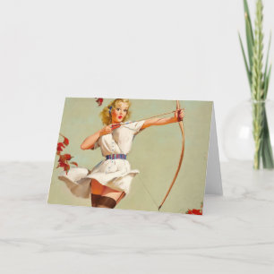 Archery Pin-Up Girl Kort