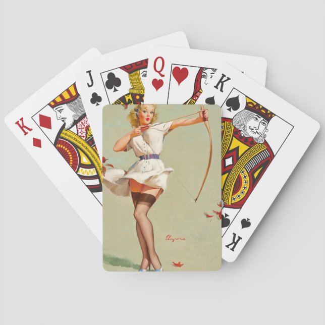 Archery Pin-Up Girl Kortlek (Baksidan)
