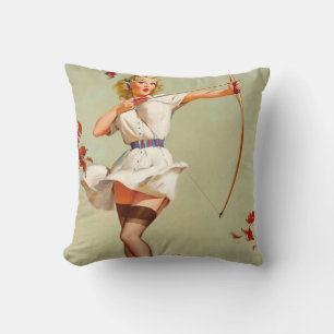 Archery Pin-Up Girl Kudde