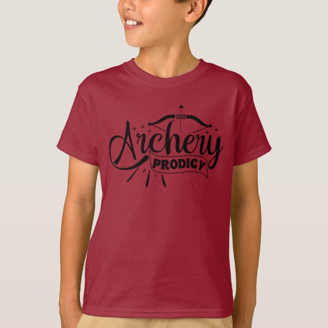 Archery Prodigy Kids T-Shirt (Framsida)