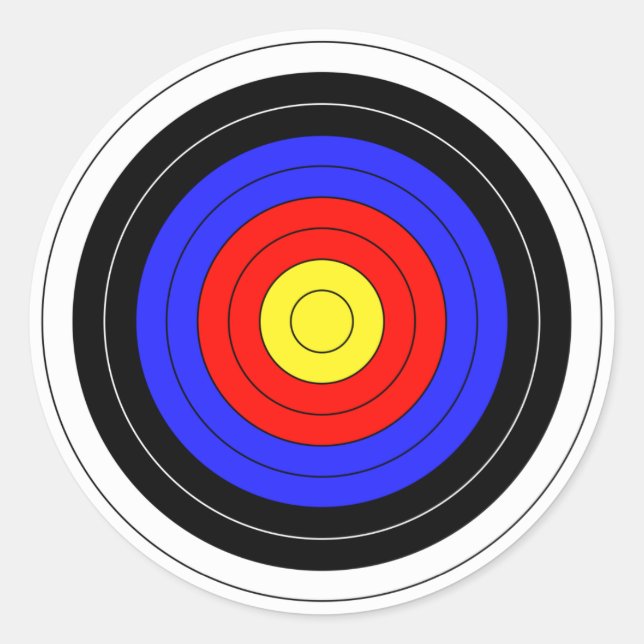 archery runt klistermärke (Framsida)