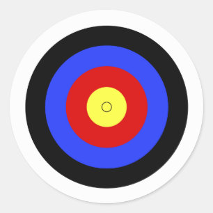 Archery Shooting Target med Bullseye Runt Klistermärke
