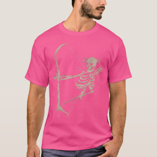 Archery Skeleton Archer With Bow And Arrow Hunter T Shirt