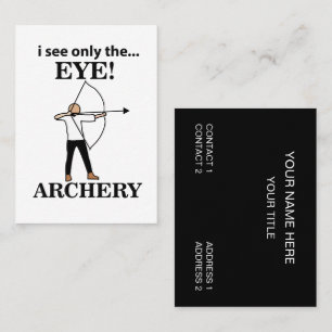 Archery Sport Bow Arrow Archery Visitkort