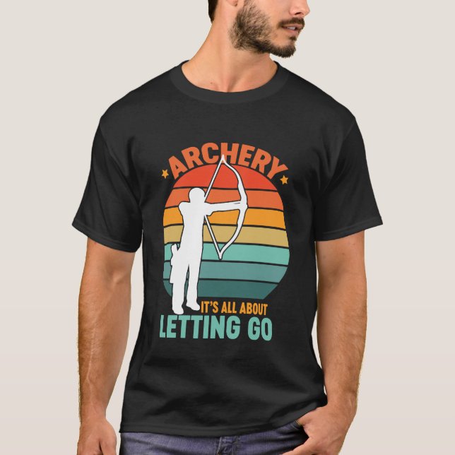 Archery Sunset Bowman Archery Player Archery Coach T Shirt (Framsida)