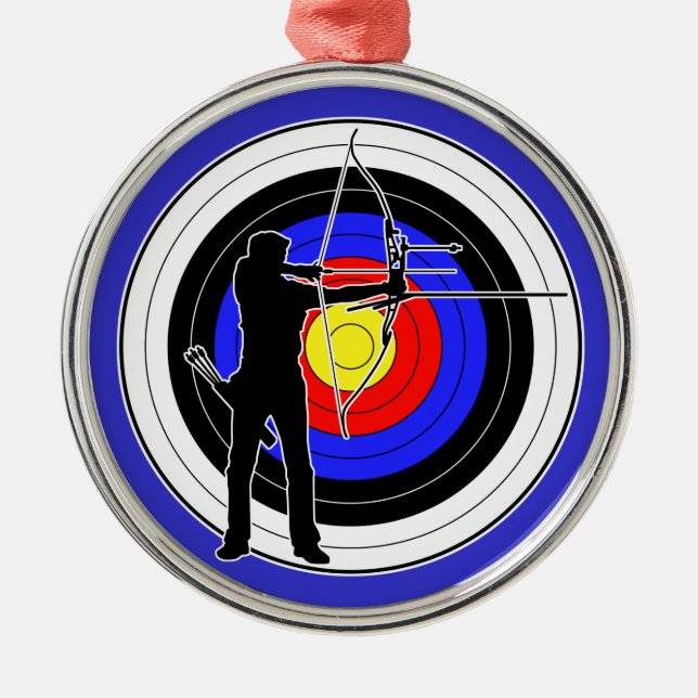 Archery & target 01 julgransprydnad metall (Framsidan)
