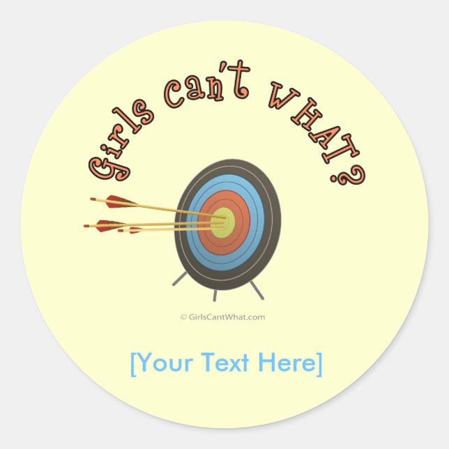 Archery Target Bullseye Runt Klistermärke (Framsida)