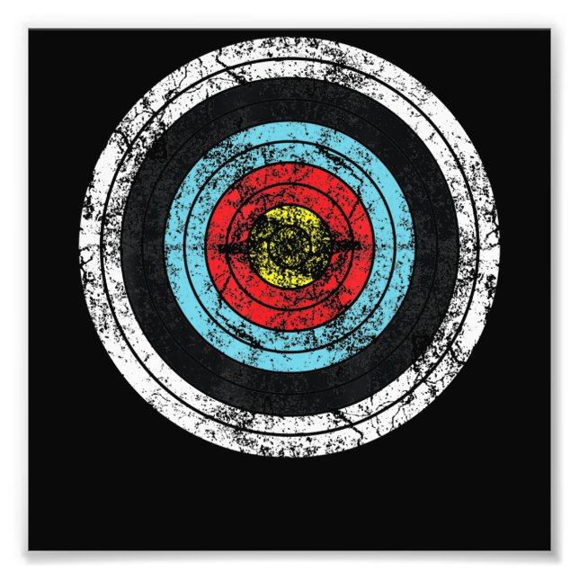 Archery Target Cute bow Hunting Funny Archer Fototryck (Framsidan)