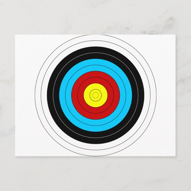 Archery Target Vykort (Framsida)