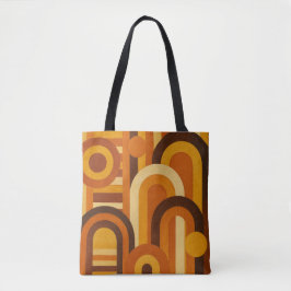 Arches and Sunspots Retro MCM Geometric Design Tygkasse