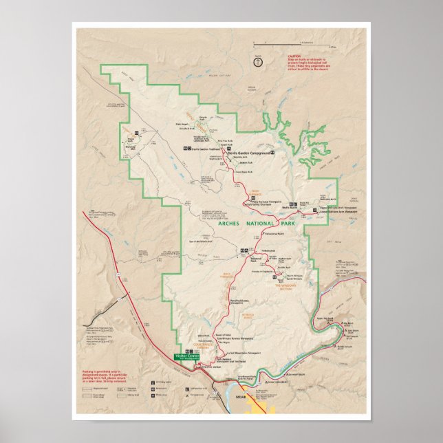 Arches karta poster (Framsidan)