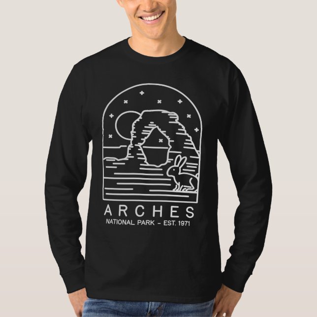 Arches National Park 1929 1971 Moab Utah T Shirt (Framsida)