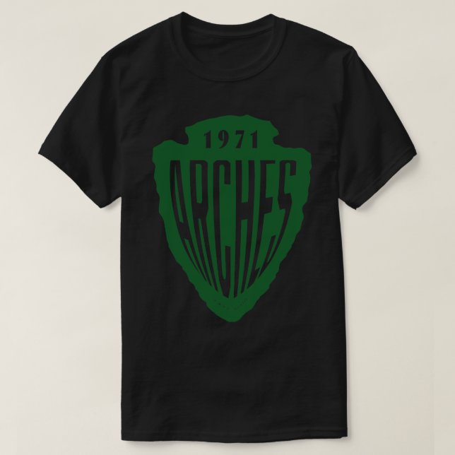 Arches National Park Arrowhad Grönt T Shirt (Design framsida)