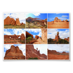 Arches National Park Collage Fototryck